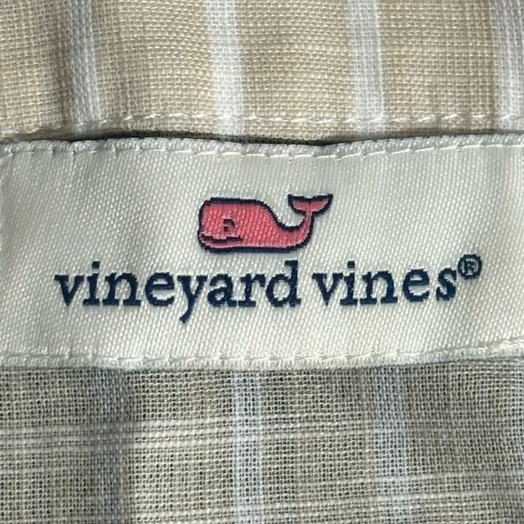 Vineyard Vines Tan White Striped V-Neck 3/4
Sleeve Casual Breezy Blouse size M - Picture 4 of 9